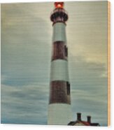 Bodie Lighthouse Outer Banks Abstract Painting Wood Print