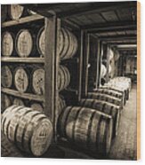 Bourbon Barrels Wood Print