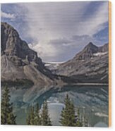 Bow River Parkway Glaciers And Lakes Wood Print