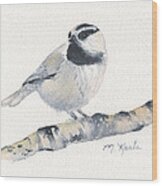 Bozeman Native - Mountain Chickadee Wood Print