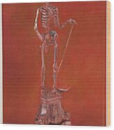 Brass Skeleton Wood Print