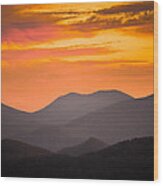 Breathtaking Blue Ridge Sunset 3 Wood Print
