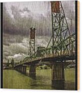 Bridge 4 Of Portland Wood Print