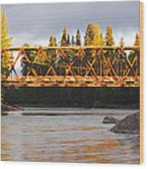 Bridge Over The Bulkley River Telkwa British Columbia Wood Print