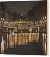 Bridges Of Amsterdam Wood Print