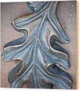 Bronzed Leaf Wood Print