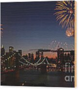 Brooklyn Bridge 125th Anniversary Celebration Wood Print