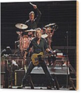 Bruce Springsteen In Concert Wood Print