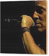 Bruce Springsteen Performing The River At Glastonbury In 2009 - 3 Wood Print