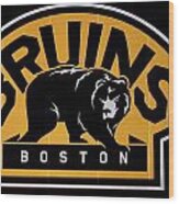 Bruins In Boston Wood Print