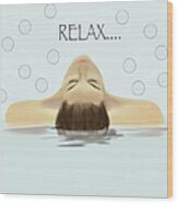 Relax In A Luxury Spa Wood Print