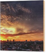 Buenos Aires Sunset Wood Print