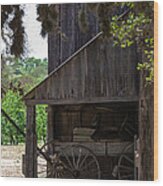 Buggy In The Barn Wood Print