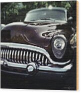 Buick With Trees Wood Print