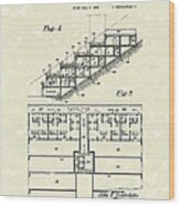 Building Construction 1941 Patent Art Wood Print