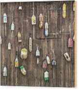 Buoys On The Barn. Things You Might See In The Country - Americana Wood Print