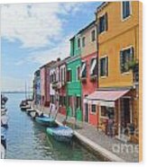 Burano 6 Wood Print