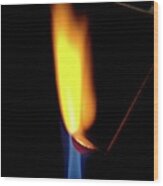 Burning Lithium Wood Print