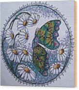 Butterfly Circle Wood Print