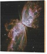 Butterfly Nebula Wood Print