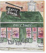 Cafe Dante' Wood Print