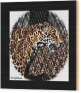 Caged Jaguar Wood Print