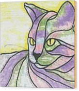 Calico Cat Wood Print