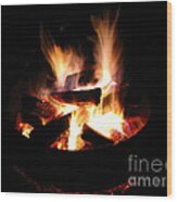 Camp Fire Wood Print