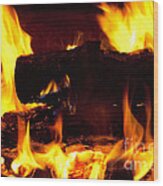 Campfire Burning Wood Print