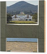 Canberra - Parliament House View Wood Print