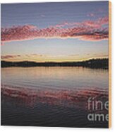 Candy Pink Reflections - Sunrise Wood Print