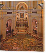 Capri San Michele Church Decorated Pavement Wood Print