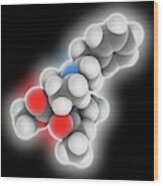 Carfentanil Drug Molecule Wood Print