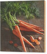 Carrots Wood Print