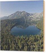 Cascade Lake Reflecting Mt. Tallac Wood Print