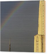 Cathedral Of Learning Rainbow Wood Print