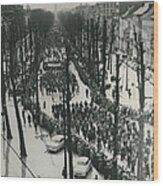 Catholics March In Antwerp.. Parade Ends Two Weeks Easter Wood Print