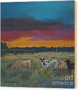 Cattle's Cadence Wood Print