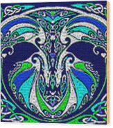 Celtic Love Dragons Wood Print