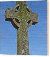 Celtic Stone Cross In Ireland Wood Print