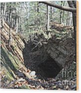Cement Cave Wood Print