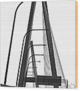 Charleston's Cable Bridge Where Life Comes Together Wood Print