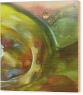 Chartreuse Series Abstract Xiv Wood Print