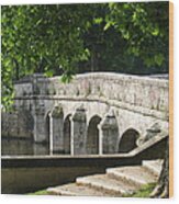 Chateau Chambord Bridge Wood Print