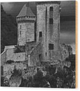 Chateau Tower Monochrome Wood Print