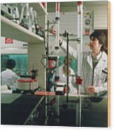 Chemist & Liquid-column Chromatography Equipment Wood Print