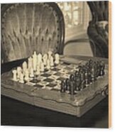 Chess Game Wood Print