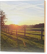 Chester County Sunset Wood Print