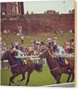 Chester Races #chester #horses #racing Wood Print