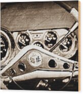 Chevrolet Impala Steering Wheel Emblem Wood Print